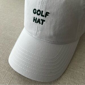 MIGHTY FINE White Literal Golf Hat Dad Cap